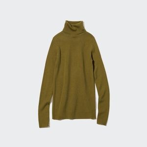 Uniqlo Extra Fine Merino Ribbed Turtleneck Long-Sleeve Sweater